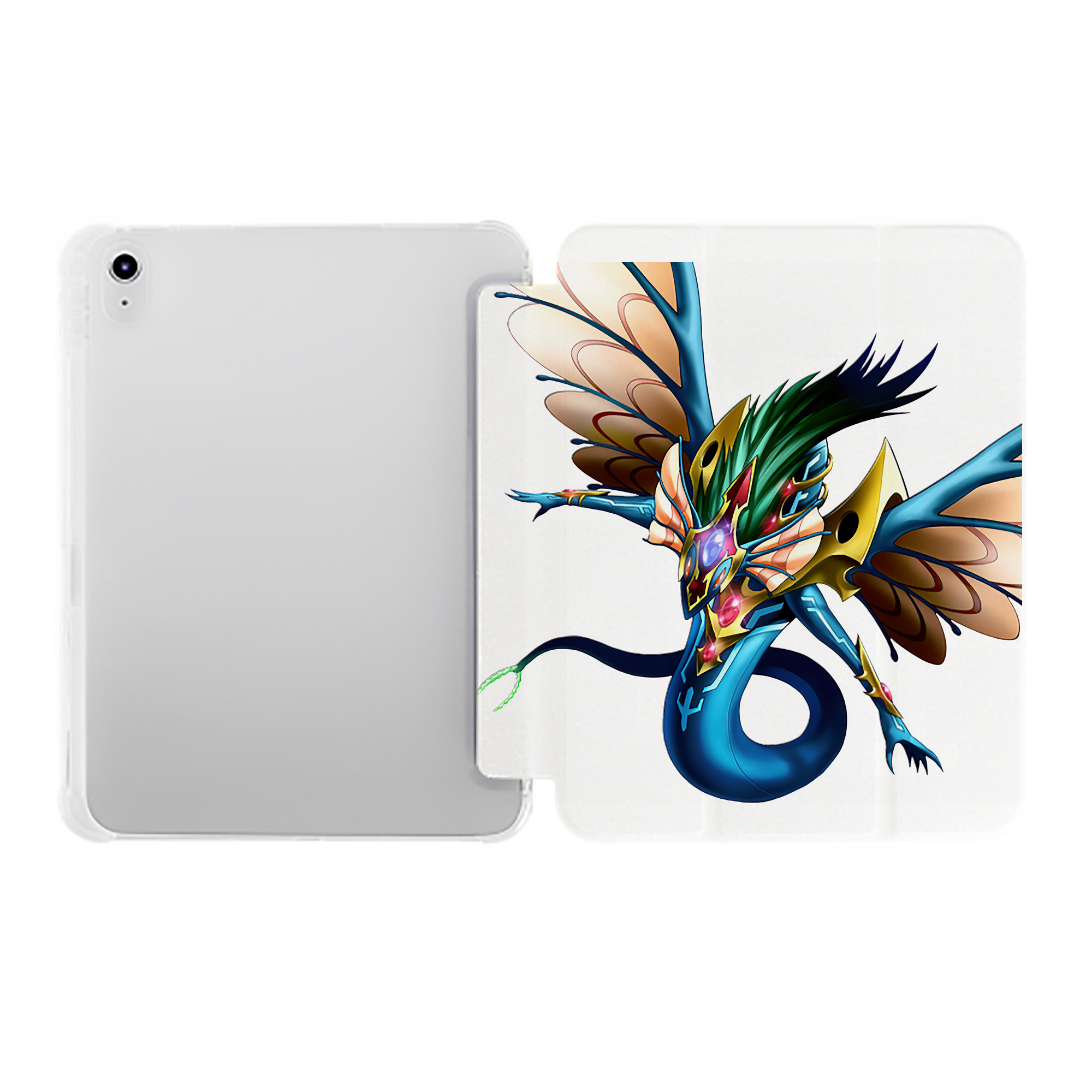 （画像用） 遊☆戯☆王 Yu-Gi-Oh! IPad ケース ペン収納付き 三つ折りスタンド PUレザー×シリコン 対応機種9.5/10.5/10.9インチ